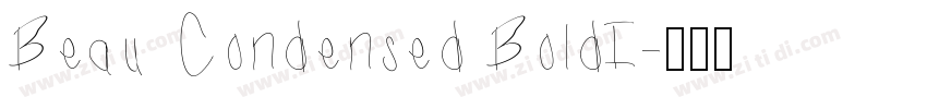 Beau Condensed BoldI字体转换